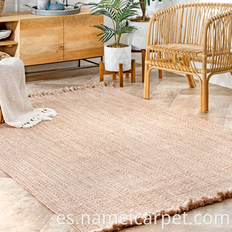 Pp Polypropylene Braided Woven Indoor Outdoor Carpet Rug Floor Mats With Tassels 57